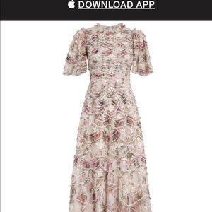 Lunette floral swan ankle gown - moonshine. Needle & Thread.